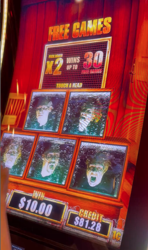 Select which face you want for number of free spins